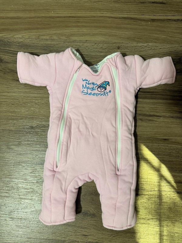 Magic Sleepsuit Cotton One Piece Sleepsuit Baby Merlin Pink Large 18-21lbs Zip gallery