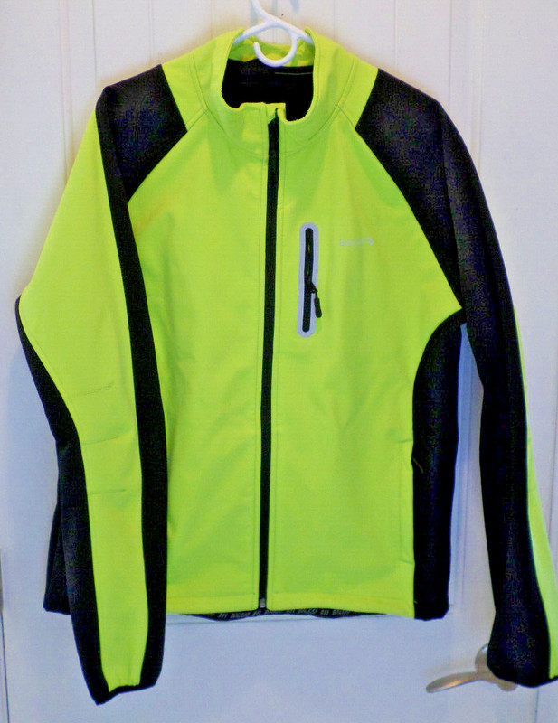 BALEAF Yellow/Black Windproof Full Zip Softshell Cycling Running Jacket. Mens XL