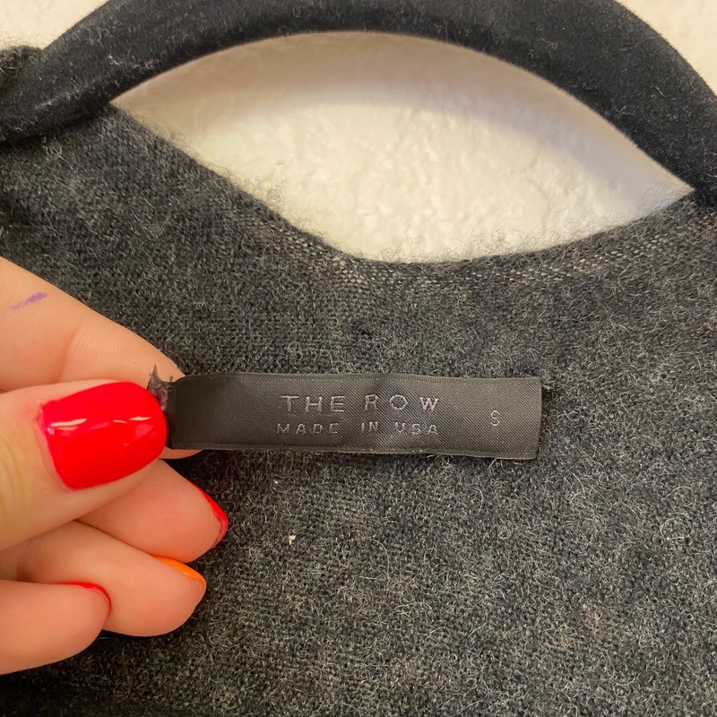 The Row Cashmere Silk Open Front Slouchy Cardigan Small Black gallery