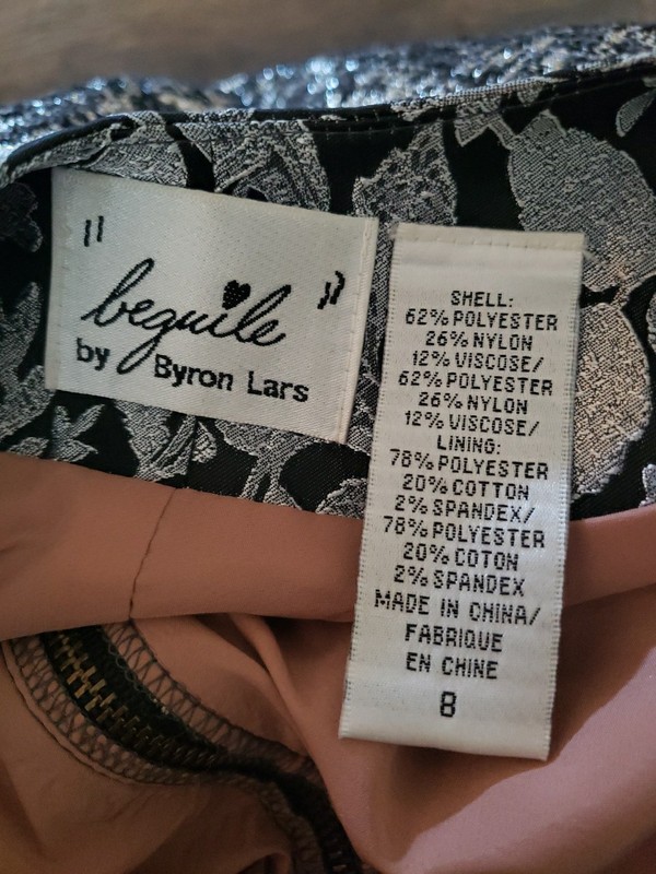 Beguile by Byron Lars Dress Sz 8 Anthropologie Brocade Floral - FLAW (K gallery