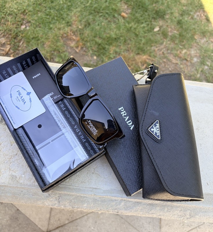 PRADA Men’s Sunglasses, 50mm Black polished Frame,uv400 polarized lens 50-20-140