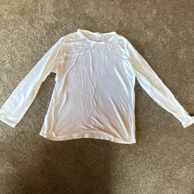Cuddl Duds Women’s White Solid Stretch Long Sleeve Crew Neck Top 1X