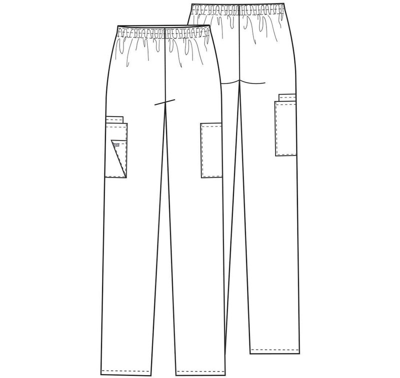 Cherokee Workwear Originals Elastic Waist Cargo Scrub Pant | 4200 PETITE gallery