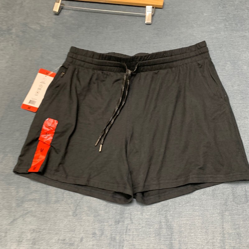 Pacific Trail Shorts Womens M Black Drawstring Zip Pockets Sports Performance