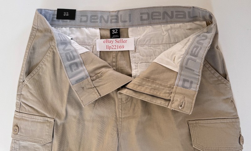 DENALI Men's Stretch Cargo Shorts (SIZE 32) Flex Waist VTG WHEAT New $44 Tag gallery