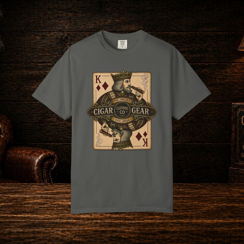 King of Diamonds Cigar T Shirt Men's Graphic Tee Poker & Cigar Apparel gallery