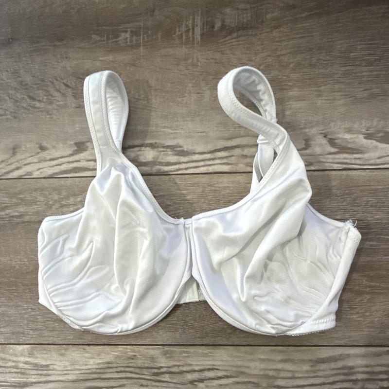 Bali One Smooth U Underwire T-Shirt Bra White 38D Hook & Eye 3353/G188 side lift