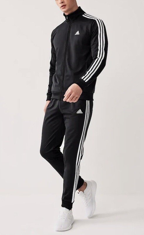 New adidas Men's Essentials 3-Stripes Track Suit Pants + Jacket GK9651 Black - S gallery