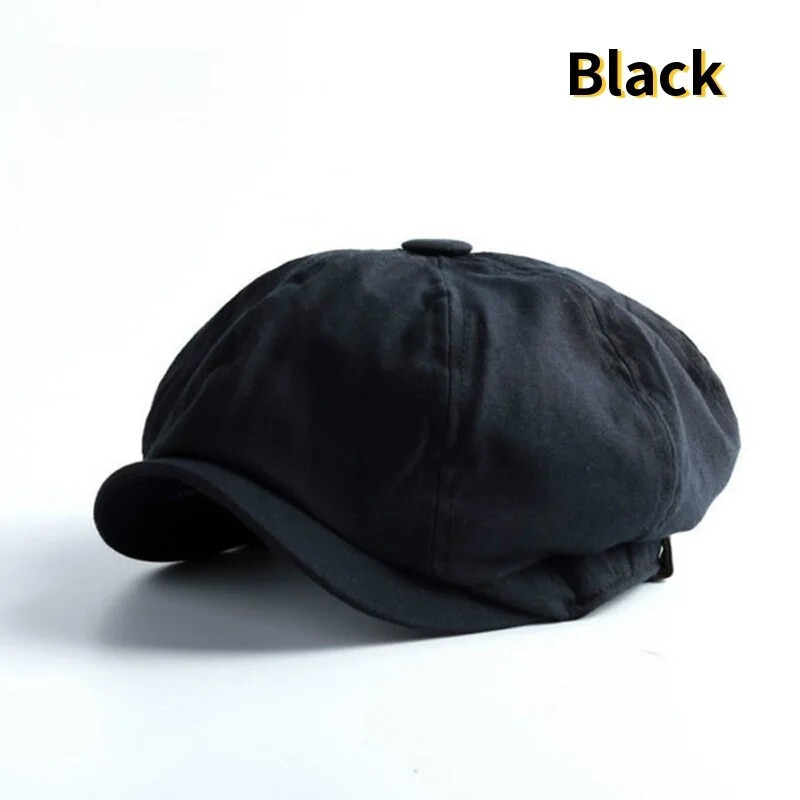 Washed Cotton Gatsby Cap Mens Ivy Hat Golf Driving Summer Flat Cabbie Newsboy