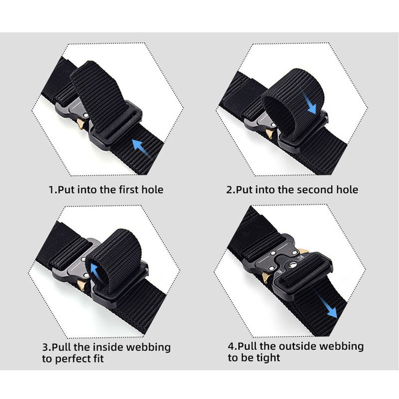 Mens Casual Military Tactical Belt Army Adjustable Quick Release Pants Waistband gallery
