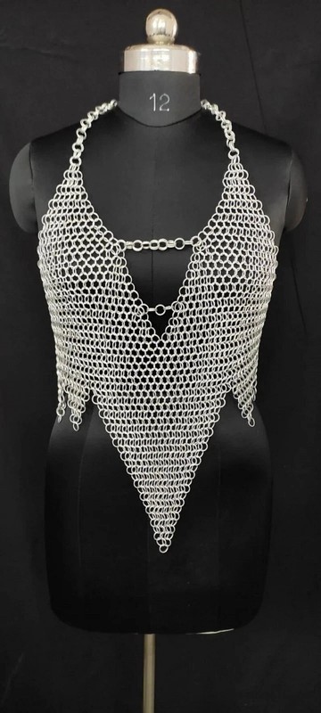 Chainmail 10 mm Round Butted Top Women Fantasy Lightweight Cosplay Costume