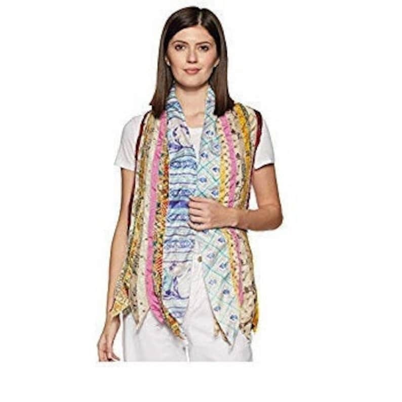 Vintage Silk Sari Saree Recycled Scarves Stoles Patchwork scarf Wholesale Lot 10 gallery