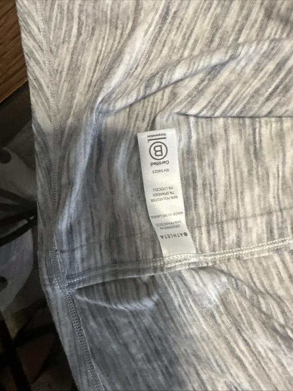 Athleta Women’s Xs White And Gray Tieback Tank Top Euc. 10 gallery