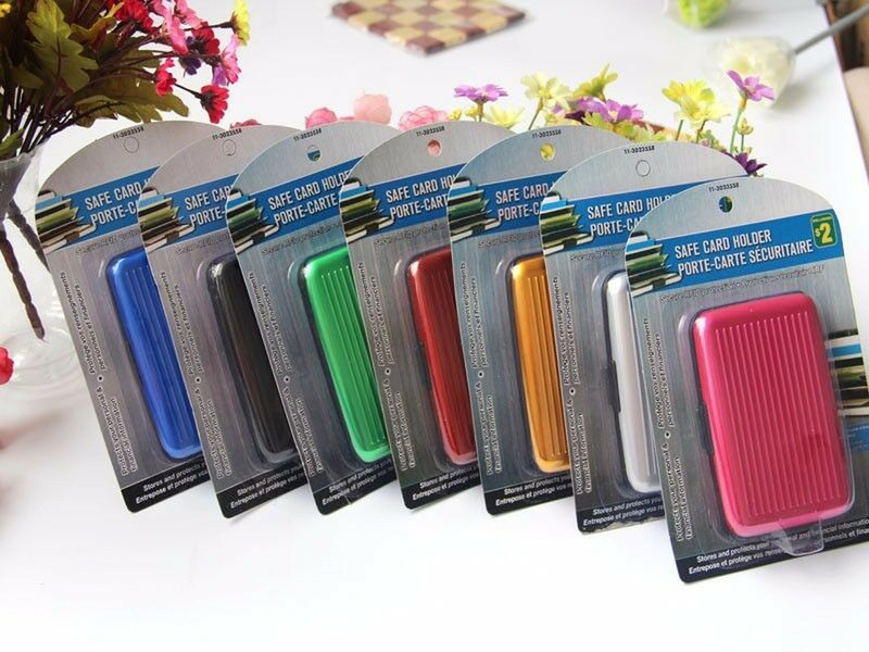 Mini RFID Aluminum Wallet Credit Card Holder Business Card Case Metal ID Case US gallery