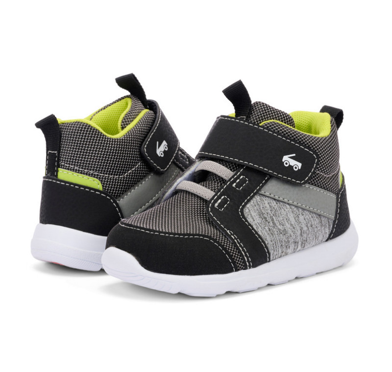 See Kairun Peyton Silver High-Top Sneaker, Cute Sneaker For Boy, Girl, Allsize
