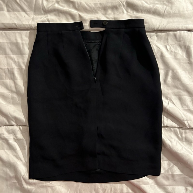 Vintage 90s Womens Petite Sophisticate Office Pencil Mini Skirt