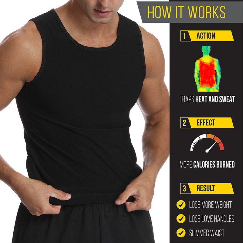 CGTFY Gynecomastia Compression Tank Top Men Sauna Slimming Shaper Sweat Vest US gallery