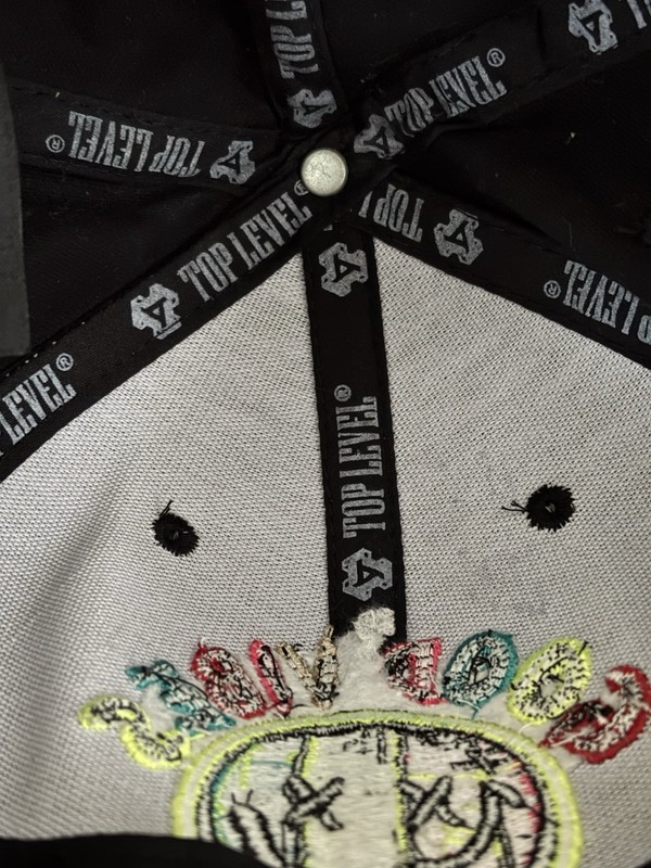 Good Vibes Top Level Smiley Face Graphic OSFM Cotton Flat Brim Cap Hat gallery