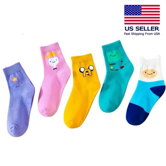 Adventure Time Socks – 5 Pairs/Set Funny, Colourful Socks