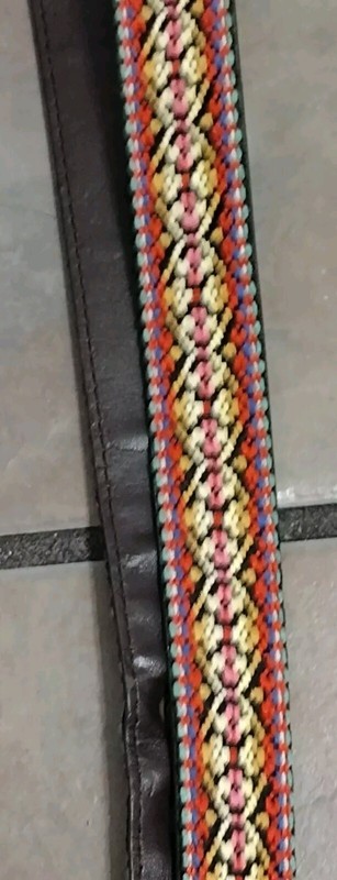 Target Bohemian Hippie Style Retro Belt Pink Multicultured Sz 35-36 Embroidered gallery