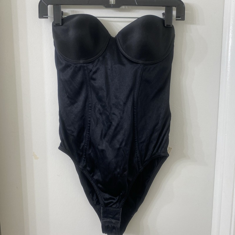 Cabernet Shapewear Bustier Strapless Underwire Smoothing Bodysuit Black 34B