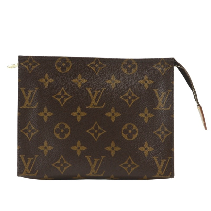 LOUIS VUITTON posh toilette 19 Pouch M47544 Brown Monogram canvas unisex