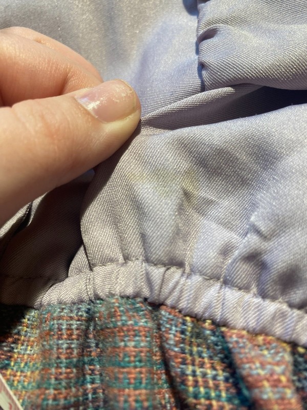 Vintage Size 11/12 '80s Purple and Plaid Office Dress- Very Unique 2 in 1 gallery