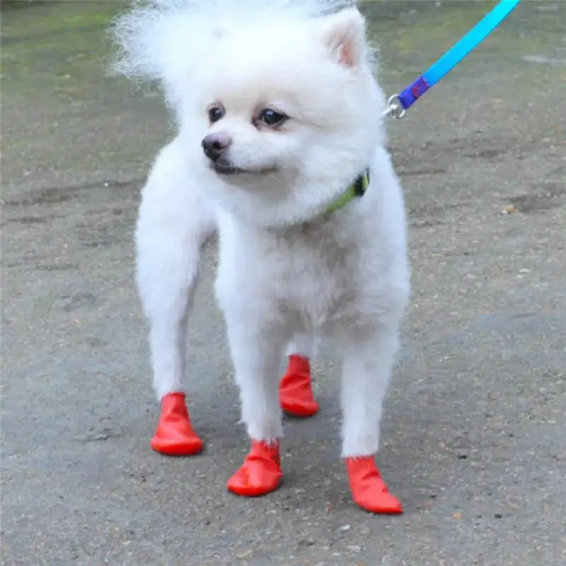 4Pc/Set Waterproof Paw Protector Balloon Rubber Rain Boots Cat Socks Footwear an gallery