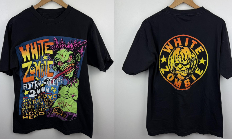 Vintage 1995 White Zombie Astro Creep 2000 T-Shirt Horror Metal Band Tee S-5XL