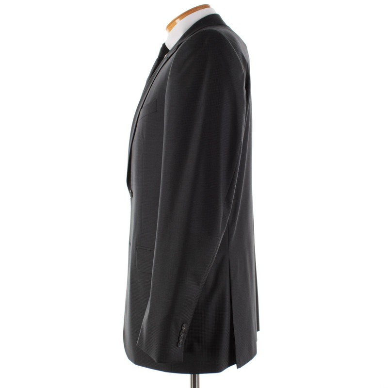 Jack Victor NWD Wool Blend Two Piece Suit Size 42L US Napoli In Black Check gallery