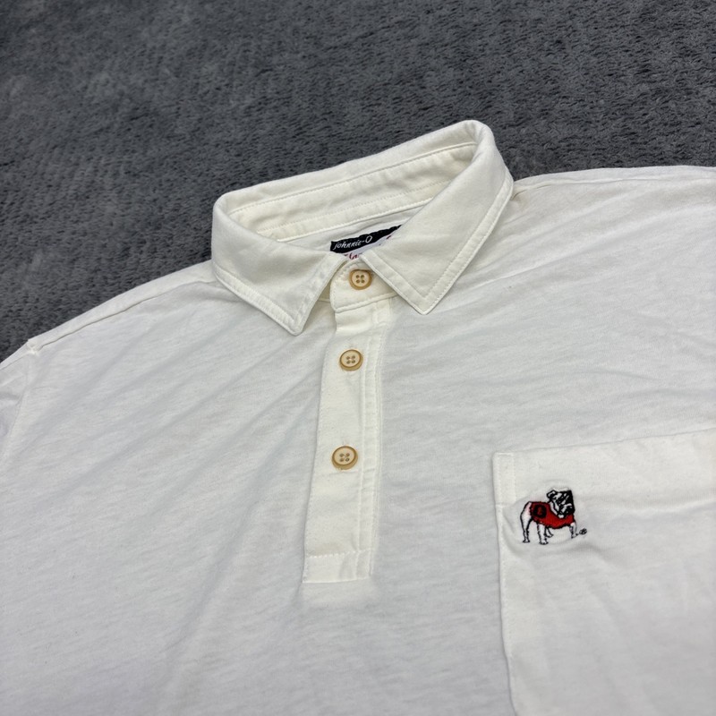 Johnnie-O Polo Shirt Men’s Medium UGA Georgia Bulldogs Golf Hangin Out Pocket
