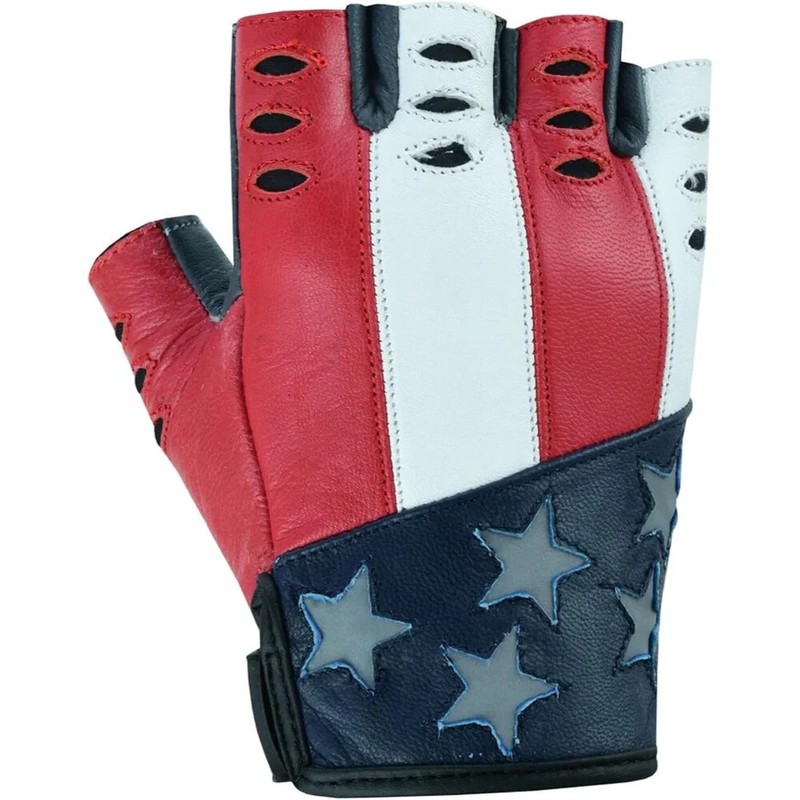 Mens Genuine Goat Leather Fingerless Half Finger Motorcycle Driving Biker Gloves gallery