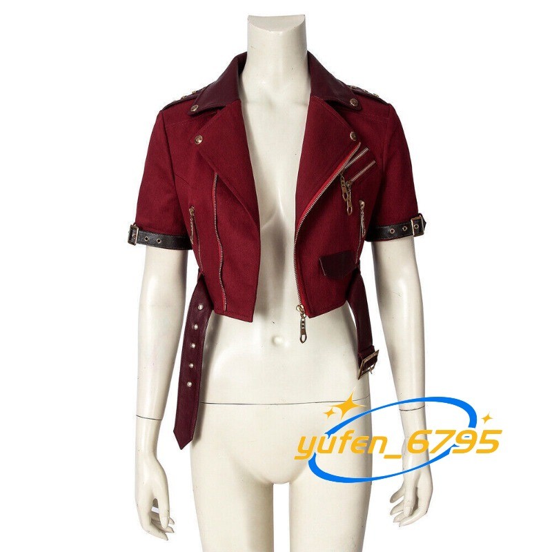 Final Fantasy 7 Aerith Gainsborough Cosplay Costume FF7 Outfit Jacket Bracelets gallery