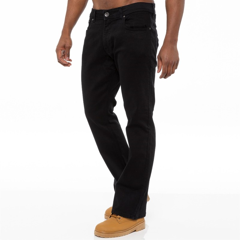 Enzo Mens Bootcut Jeans Stretch Denim Wide Leg Flared Bell Bottom Pants UK Sizes gallery
