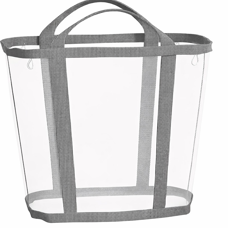 Large Summer Beach Mesh Bag Foldable Storage Tote Bags, Lightweight 16x15x9 in