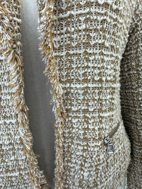 Laundry By Shelli Segal Camel Tweed Jacket Size M gallery