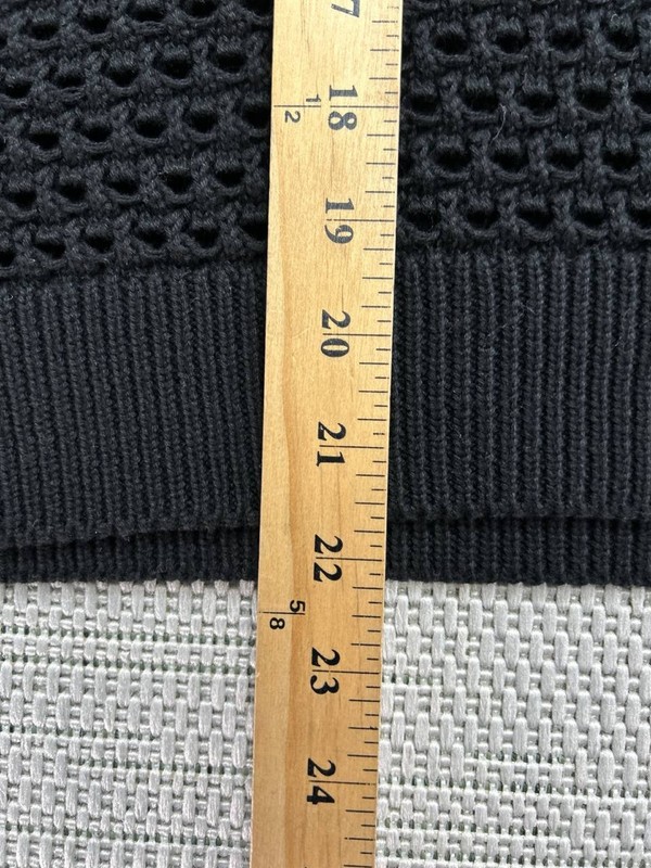 Varley Sweater Womens Large Black Cotton Knit Pullover gallery