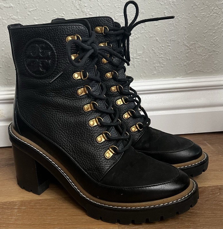Tory Burch Miller Mixed Materials Lug Sole Boot 8.5 Nice!