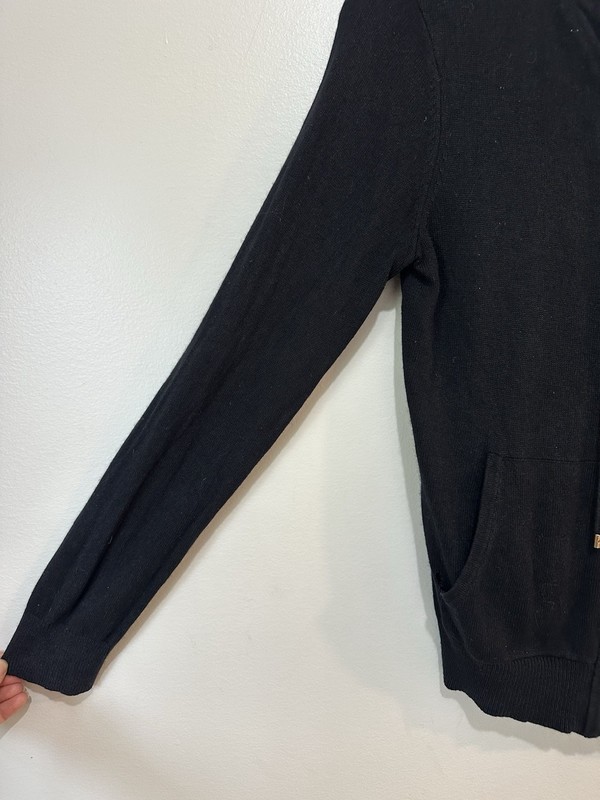 Lauren Ralph Lauren Hoodie Silk Cashmere Black Full Zip Hooded Sweater Women’s S gallery