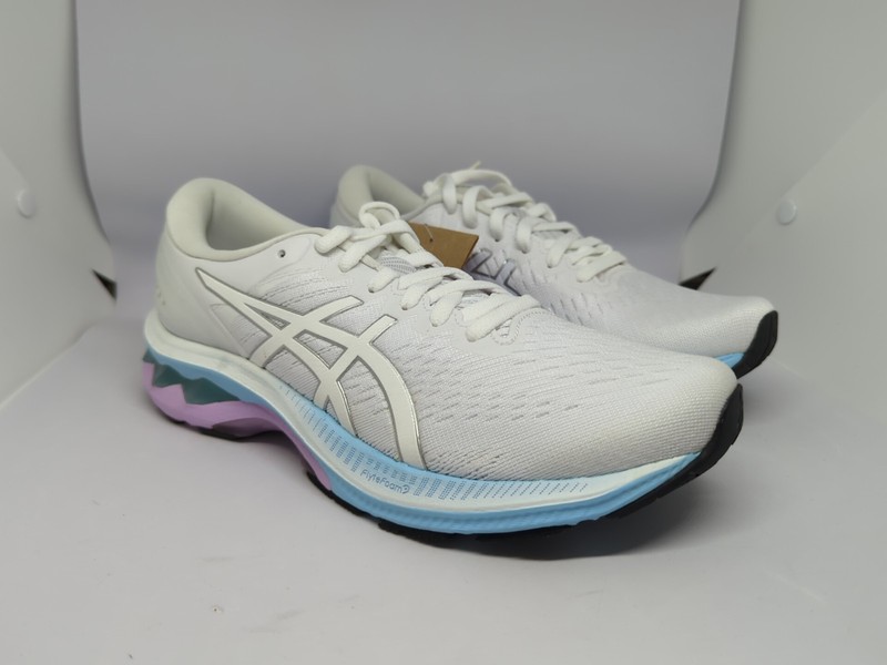 ASICS Gel Kayano 27 Womens White Pure Silver Sz 8 NIB 1012A649-100