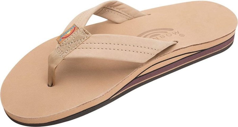Woman Rainbow Premier Leather Double Layer Arch Sandal 302ALTS Sierra Brown New
