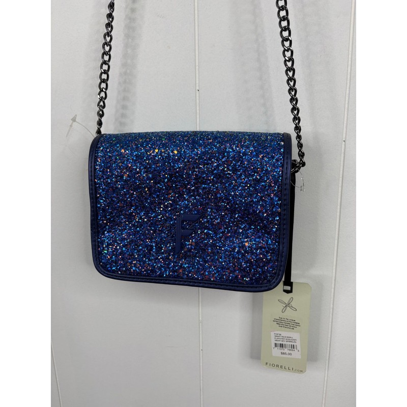 NWT Fiorelli Nighttails Blue Sparkle Shoulder Bag Flapover Crossbody Night Sky gallery