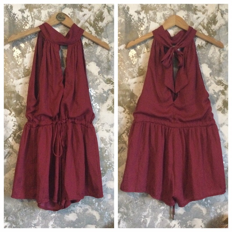 Womens Playsuit Size S Red Shorts Designer One Piece Peppermayo Free U.K. P&P