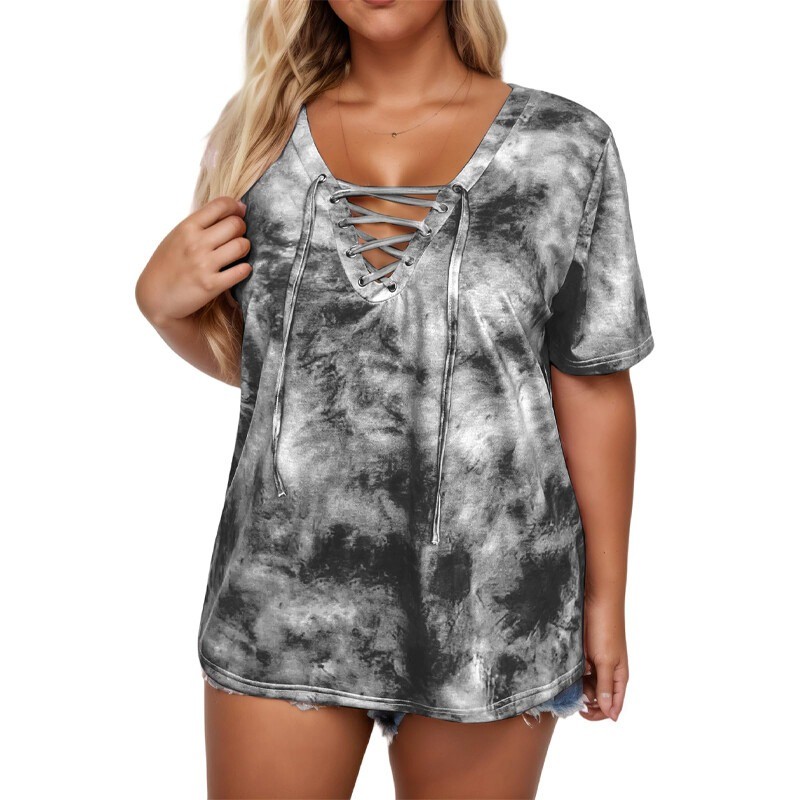 Plus Size Women's Short Sleeved Comfortable Fabric Breathable T-Shirt Loose gallery