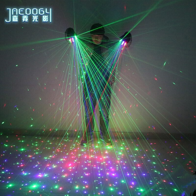 LED Light Glow Gloves DJ Dancer Bar Stage Show Color Laser Gloves Cosplay Props gallery