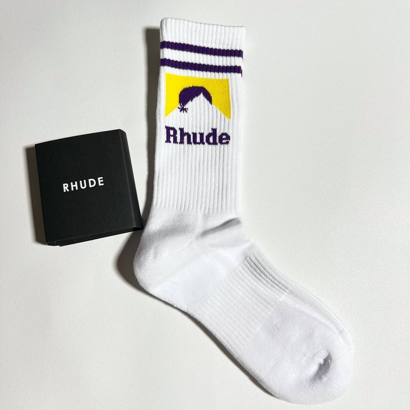 33Style High Quality Men Women RHUDE Leisure Middle Tube 100% Cotton Socks Gift