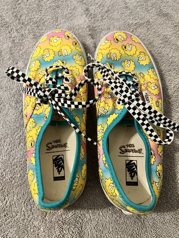 Vans x The Simpsons Lisa Authentic Shoes Size Youth 3
