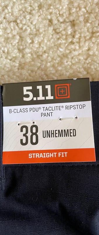 NEW UNHEMMED MENS 38x32 5.11 TACLITE 74371 PDU CARGO CLASS B PANTS MIDNIGHT NAVY gallery