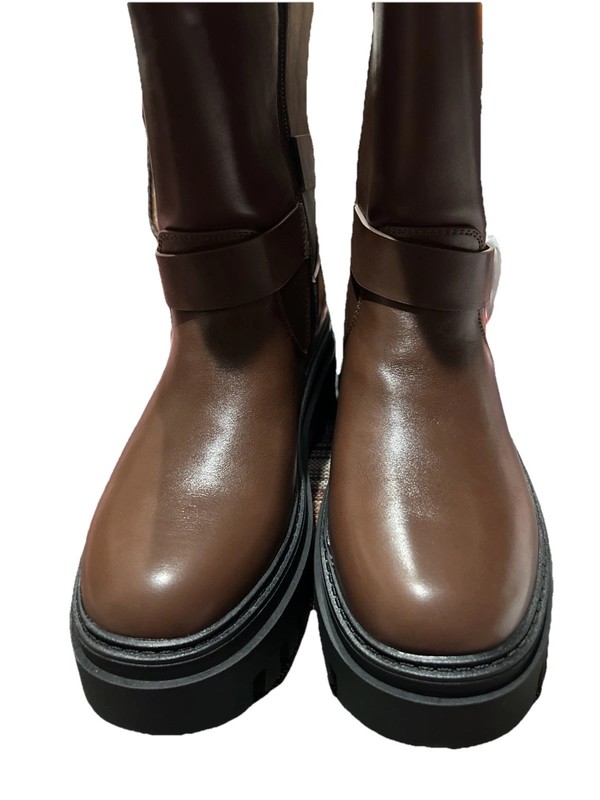 Cellenz Brown Leather Chelsea Boots – Chunky Sole – Size 8 Damaged Box