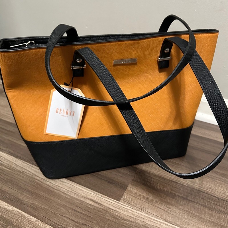 Benoss Amy Miller Collection Brown Black Tote Bag 34X29X11cm Wanderlust New gallery